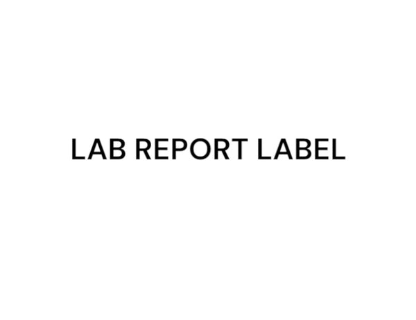 Lab Report Label